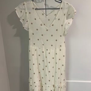 Gold Polkadot Mini Dress
